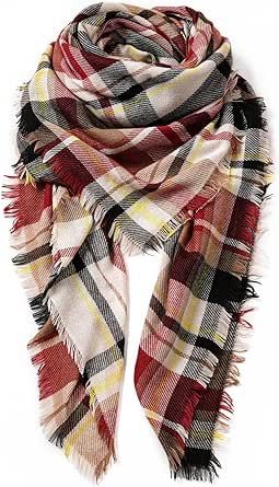 Premillow Scarfs for Women - Women's Winter Scarf, Fashion Blanket Scarf, Warm Plaid Scarfs Soft Large Wrap Shawl Scarves